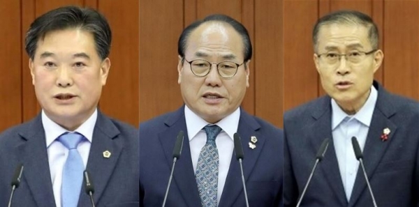 (왼쪽부터)남진근 시의원-윤종명 시의원-이종호 시의원